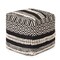 Edge Collections - Boho Decorative Pouf Ottoman Cover for Versatile Seating - 1 Piece